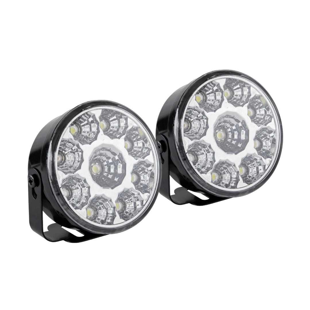 Runda LED Varselljus (06) 9W 6000K från Vipow – Stilren Design och Optimal Synlighet