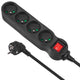 Maclean Energy power strip MCE181 Förlängningskabel med 4 uttag med strömbrytare