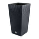 Blomkruka med insats Prosperplast Rato Square antracitfärg DRTS240-S433