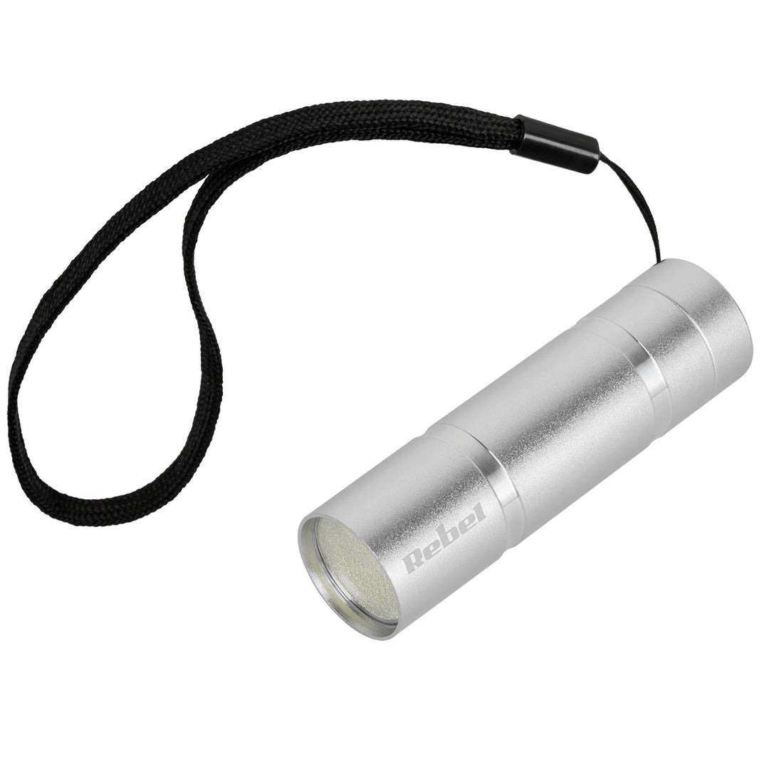 Vipow handhållen ficklampa, aluminium, 1W COB LED, URZ0904