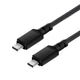 Kabel 2 x USB-C 100W Maclean, stöd för PD, dataöverföring upp till 10 Gbps, 5A, , svart, längd 2m, MCE492