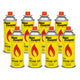 8x Alpen Camping 400 ml gaspatron, certifikat: Pi 0875, överensstämmer med EN417, isobutan, driftområde -10°c till + 40°c, IK004