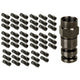 50x Maclean, F kompressionsanslutning, RG-6, professionell, nickel, svart, MCTV-916