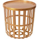 Branq-bord, runt, med förvaringskorg, guld, Zen 1850