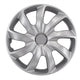 NRM Stig 15" Universal Hubcap - Silver Press-On, Single Piece for a Secure Fit and Sleek Finish