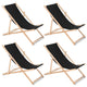 GreenBlue GB183 svart bok klassisk lounger, 4 delar