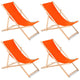 GreenBlue GB183 bok classic lounger orange, 4 delar