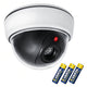 Dummy dome-kamera DC2300 med blinkande LED + 3x AA-batterier Varta Industrial