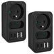 Maclean strömuttag x2 + 4xUSB, splitter med 2 uttag, 2xUSB A, 2xUSB C PD 20W, 1x16A + 1x6A, MCE249 F/B, 2 st