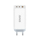 Savio nätladdare, 1x USB-A, 2x USB-C, GaN, 65W, vit, SAVLA-07