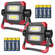 Maclean LED COB-arbetslampa, 300 lm, 3 lyslägen, färgtemperatur 6500 K, MCE439 2 st + 8x Varta Industrial AA-batterier
