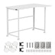 Maclean hopfällbart skrivbord, vitt, flyttbart, 100x65 cm, max. 50 kg, vinklat, L-format, MC-1250 L/W