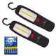 2 st Maclean COB LED-verkstadslampor, magnet, krok, MCE03 + 6 st R-06 R06 AA LR06 1,5 V VARTA Longlife Power-batterier