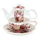 Teservis ”Rosor”, kopp och tekanna (tea for one) Queen Isabell