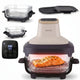 LOVIO PureFry Ultra Crisp LVAF003BE fettfri luftfritös, 4 l + 1,5 l, 1550 W, beige, med glasbehållare