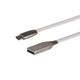 Maclean USB-kabel, AM, Micro flat utan vinkel, Vit, 1m, MCTV-833W