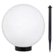 Solcellsdriven fristående trädgårdslampa GB168 – sfärisk, 30x30x63 cm, vit LED