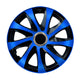 16'' Universal Wheel Covers Black & Blue DRIFT EXTRA ABS Plastic Super Resistant