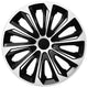 15" hjulskydd navkapslar Universal Extra stark 4 PCS Easy Assembly Black White