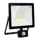 LED-strålkastare med Maclean-rörelsesensor, tunn 30W, 2400lm, neutralvit (4000K), IP44, MCE630 NW PIR