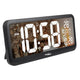 GreenBlue GB214 Digital Klocka Med Temperatursensor 37x17cm Stor Väggklocka Larm LED-Display För Att Placera På Ett Bord Eller Att Hänga På Väggen Drivs Av Nätadapter Eller Batterier