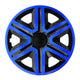NRM Doublecolour Blue/Black 15" 4-stycken uppsättning navkapslar Hjulöverdrag 15" BlueBlack