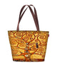 Bertoni axelväska, dragkedja, väderbeständig, hållbart tryck, mönster Golden Tree