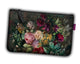 Filtväska Organiser Toalettartiklar väska med dragkedja Kosmetisk väska för smink Organiser Bouquet av blommor