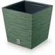 Prosperplast Furu Square Low Blomkruka Med Insats 24 x 24 x 23,5 cm Kapacitet 7,5L Jordnära Grön