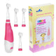 SEAGO Sonic-tandborste för barn, rosa, 1xAA 1,5V (ingår ej), 4 stift, SG-902 Rosa