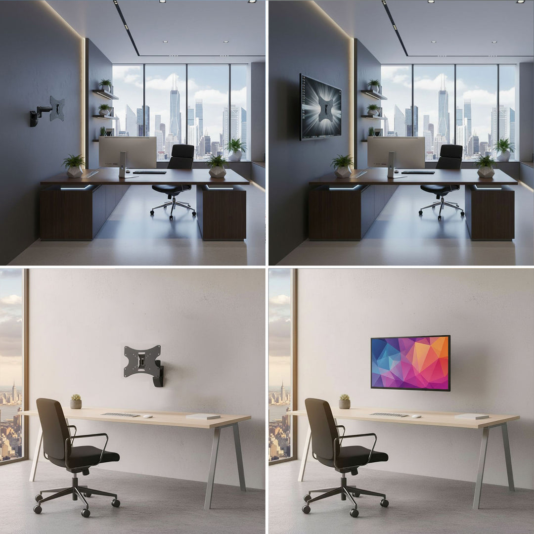 Maclean-fäste för TV eller bildskärm, universal, max vesa 200x200, 13-42", 30 kg, svart, MC-503A B