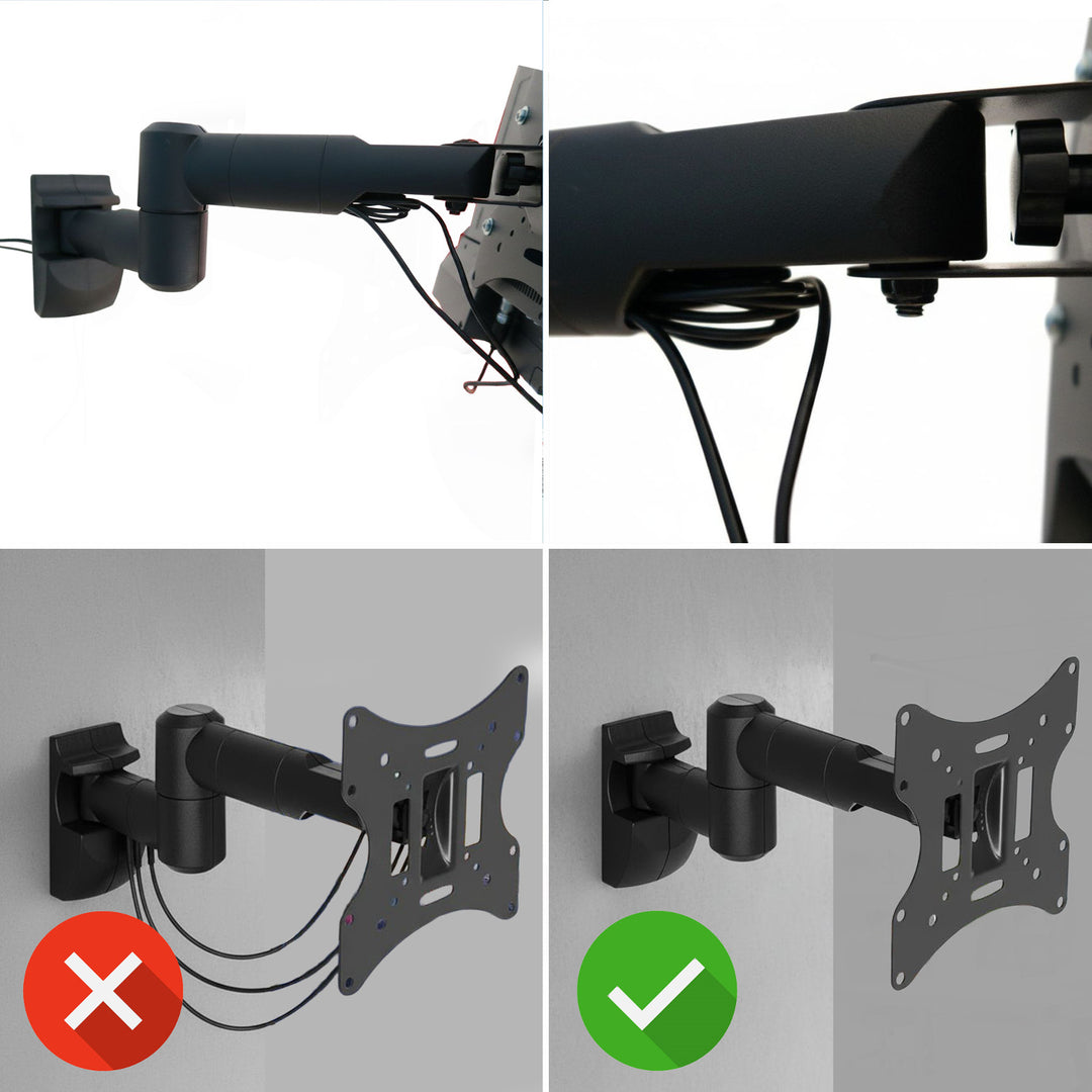 Maclean-fäste för TV eller bildskärm, universal, max vesa 200x200, 13-42", 30 kg, svart, MC-503A B