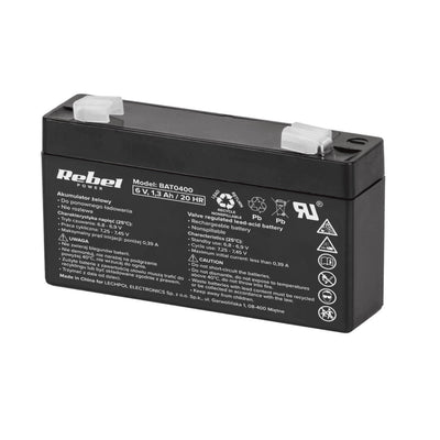 Rebel gelbatteri, underhållsfritt, läckagesäkert, 6V, 1,3Ah, BAT0400