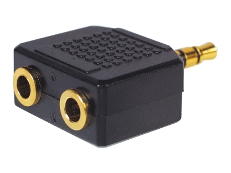 3,5 mm jackplugg / 3,5 mm jackuttag splitter NH552 guld