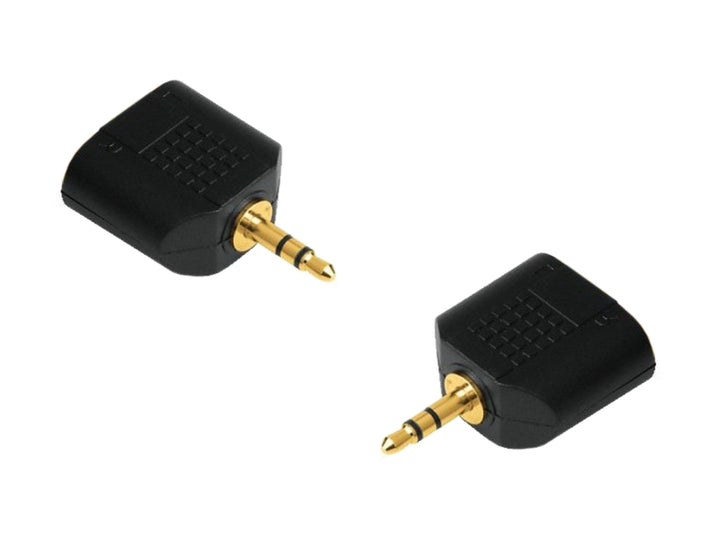 3,5 mm jackplugg / 3,5 mm jackuttag splitter NH552 guld