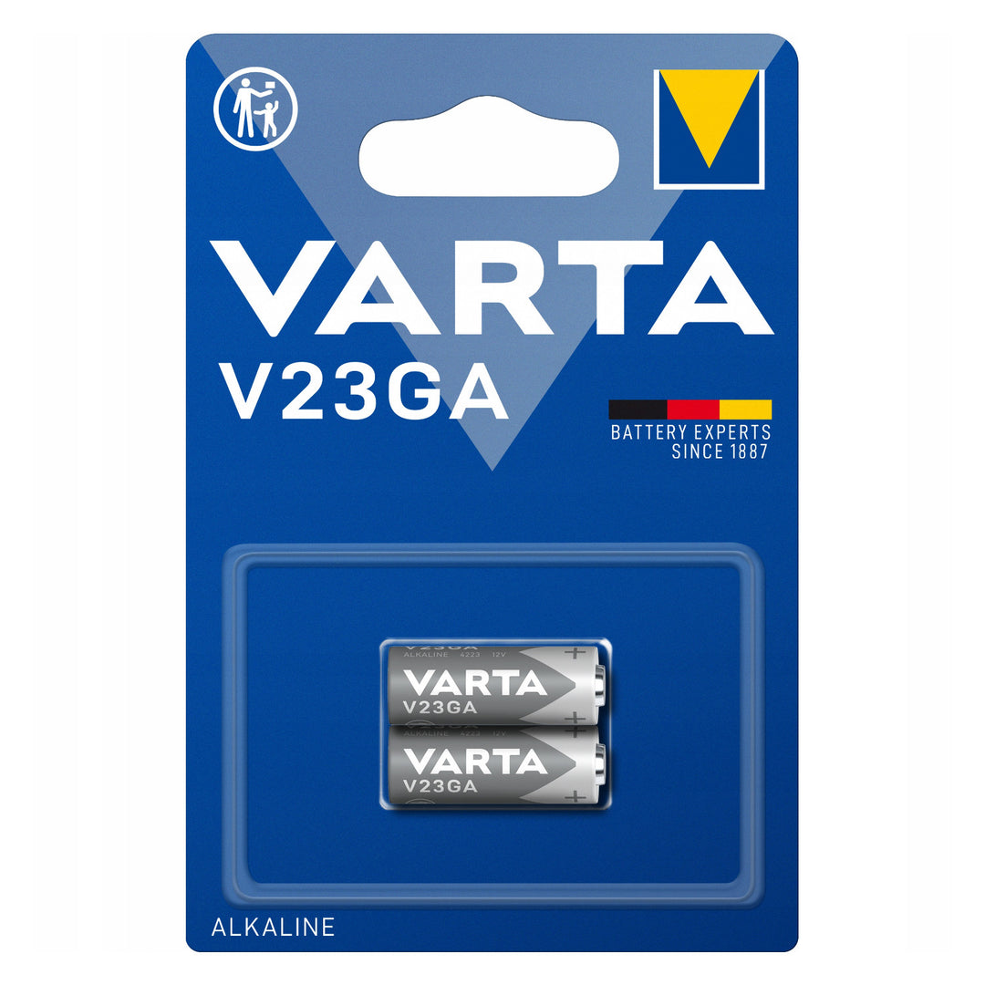 12 V alkalibatteri Barta V23GA 23A för fjärrkontroller och larm – 2 stycken