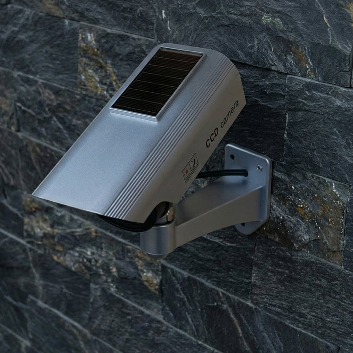 SOL1200 solar dummy-kameror blinkar silverdiod