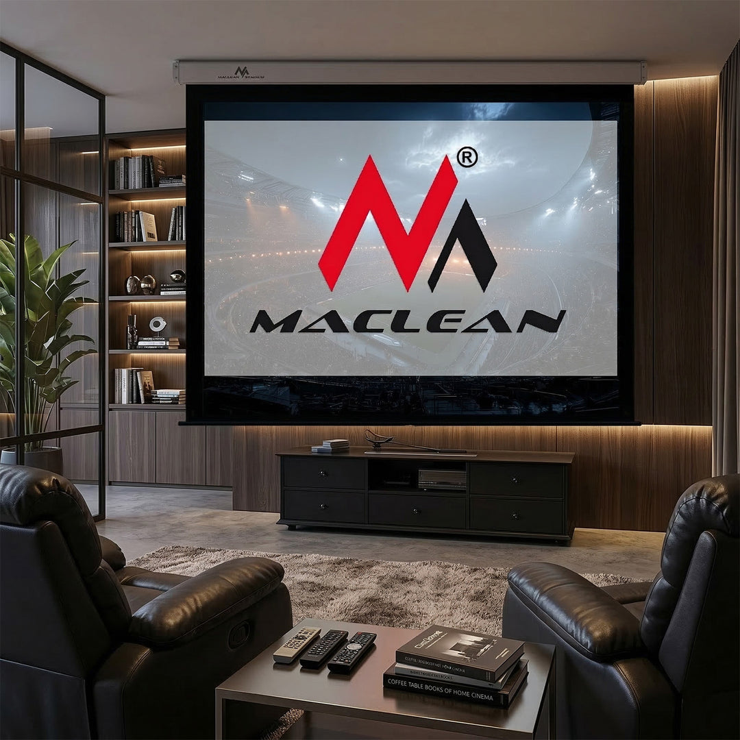 Maclean projektionsduk, elektrisk, vägg- eller takmontering, 100 tum, 200 x 150 cm, 4:3, MC-592