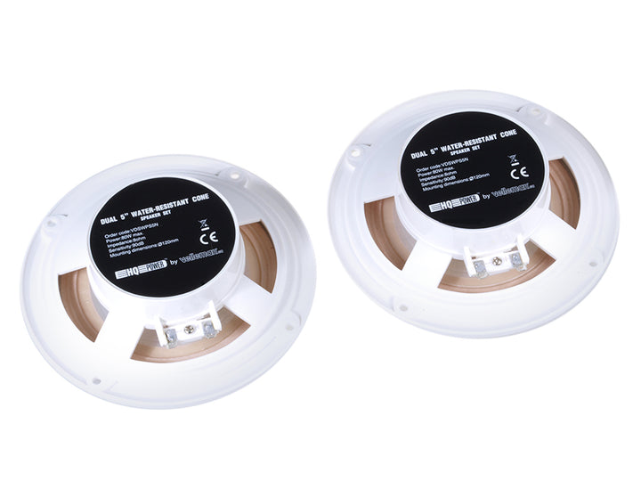 Velleman högtalare, tak, 5", 80W, 8Ohm vattentät, 2 st, VDSWPS5N