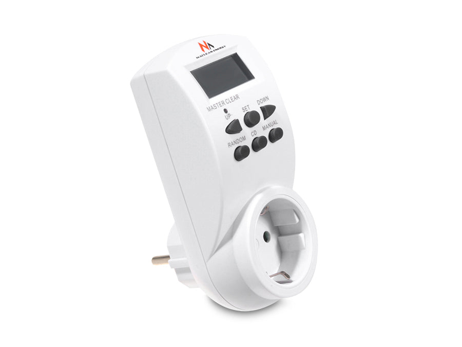 Maclean digital timer, f. slump, timer, 10 prog, max 156 program, tyskt uttag, 3600W, MCE05G