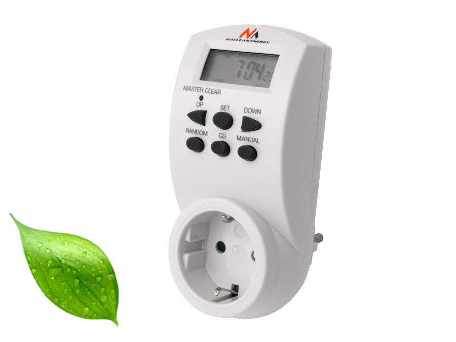 Maclean digital timer, f. slump, timer, 10 prog, max 156 program, tyskt uttag, 3600W, MCE05G