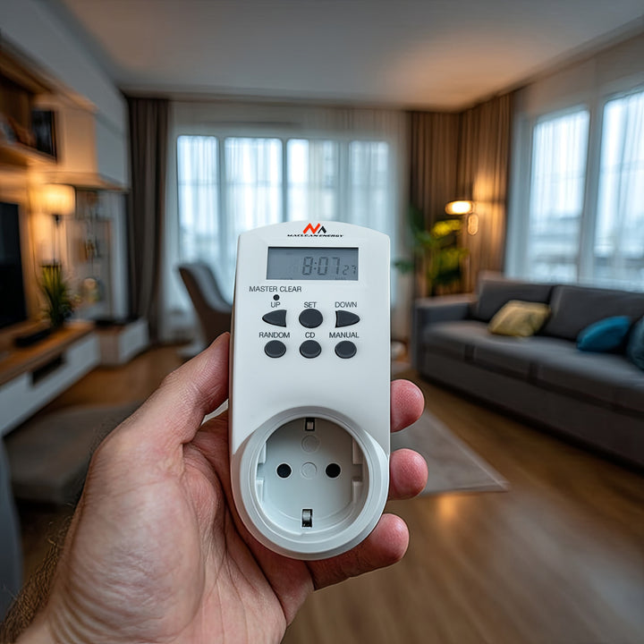 Maclean digital timer, f. slump, timer, 10 prog, max 156 program, tyskt uttag, 3600W, MCE05G