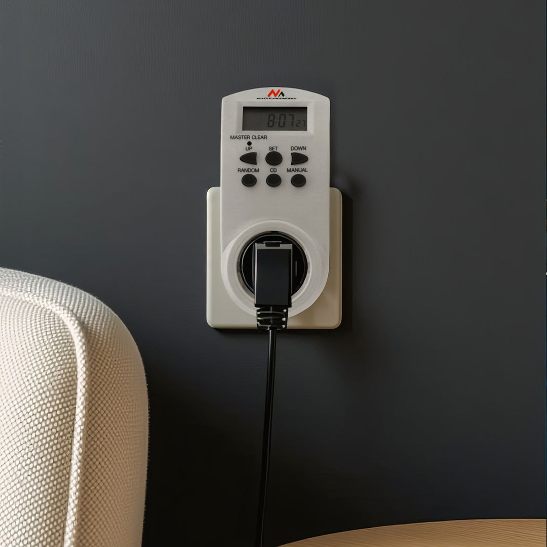 Maclean digital timer, f. slump, timer, 10 prog, max 156 program, tyskt uttag, 3600W, MCE05G