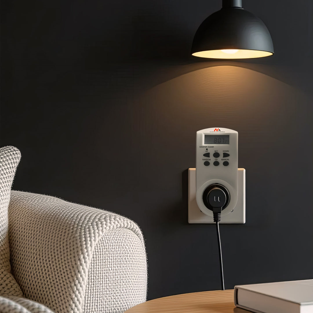 Maclean digital timer, f. slump, timer, 10 prog, max 156 program, tyskt uttag, 3600W, MCE05G