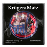 Kabelsats för förstärkare + monteringstillbehör Kruger&Matz KM0011