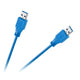Kabel USB 3.0 AM till AM 1,8 m blå KPO2900