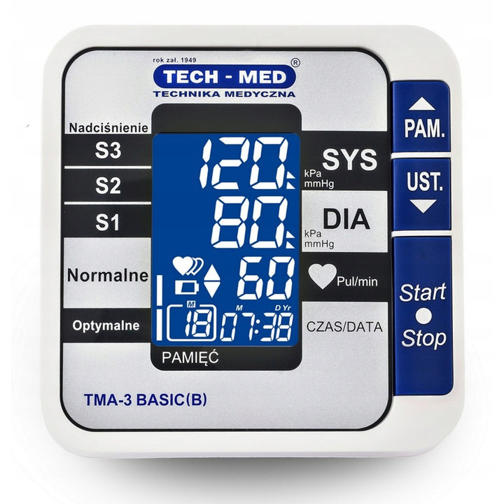 Elektronisk blodtrycksmätare för överarmen TMA-3Basic B Techmed