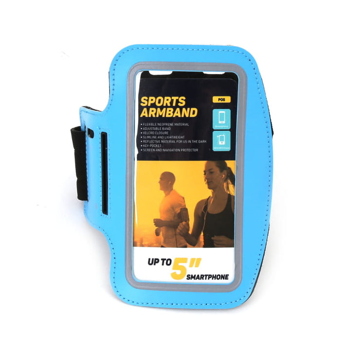 5'' smartphonefodral med axelrem blå Platinet 42054