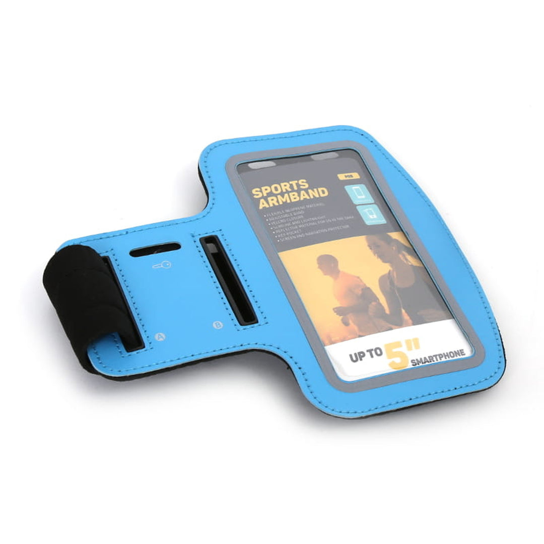 5'' smartphonefodral med axelrem blå Platinet 42054
