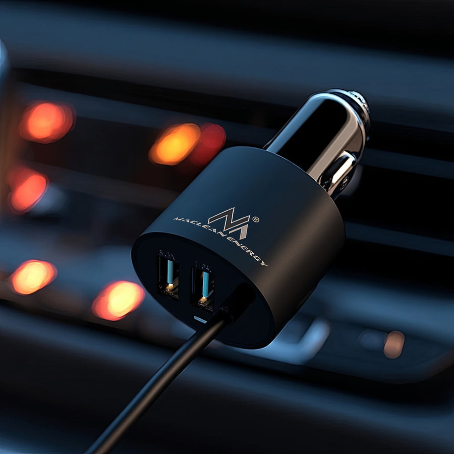 Maclean billaddare, Lightning spiral, 2xUSB, 5,2A, 1,8m, MCE76